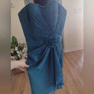 Adrianna Papell emerald green dress sz 2/4 cocktail dress strapless